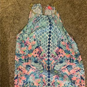 Lilly Pulitzer Isa Halter Top in Hidden Treasure Engineered
